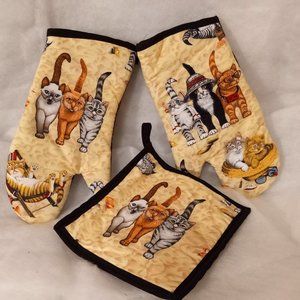 Kittiecats Oven Mitts Beach Theam Adult OSFM
